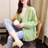 Women's Imitation Mink Cardigan Jacket Autumn and Winter Loose V-neck Button Bottoming Shirt Top for Women