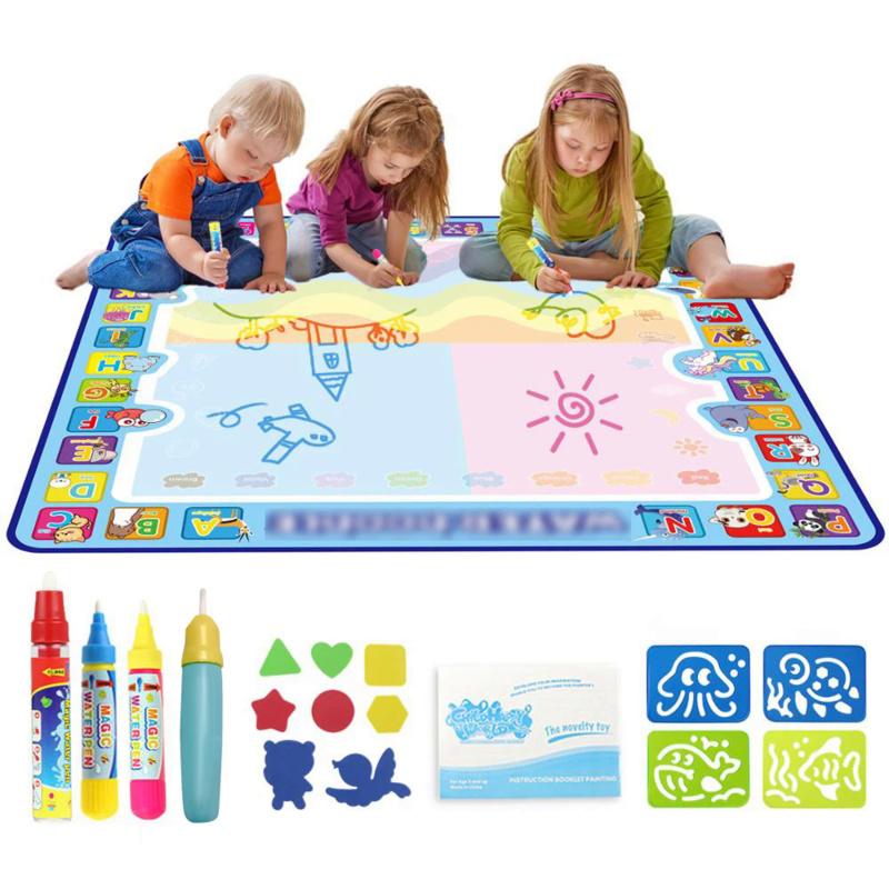 Oversized Magical Water Canvas Pens Montessori Toys Learning Blanket Writing Children Drawing Repeated Graffiti Painting Kid Toy