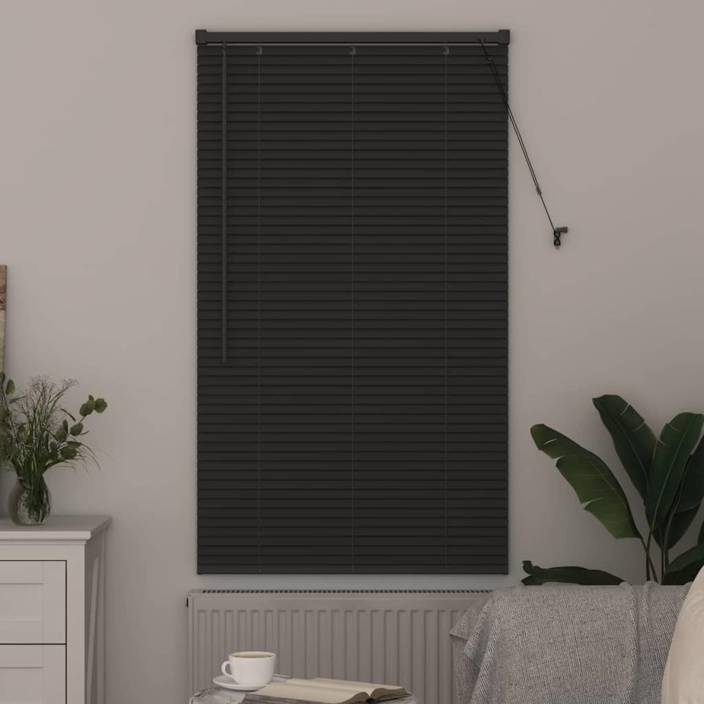 Venetian Blinds Dark Grey 130 x 70 cm Aluminium
