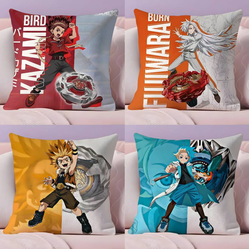Аниме B-Beyblade Burst Наволочка Наволочка Ультра Мягкая Кожевенная Ткань Облачный Комфорт и Скрытая Молния