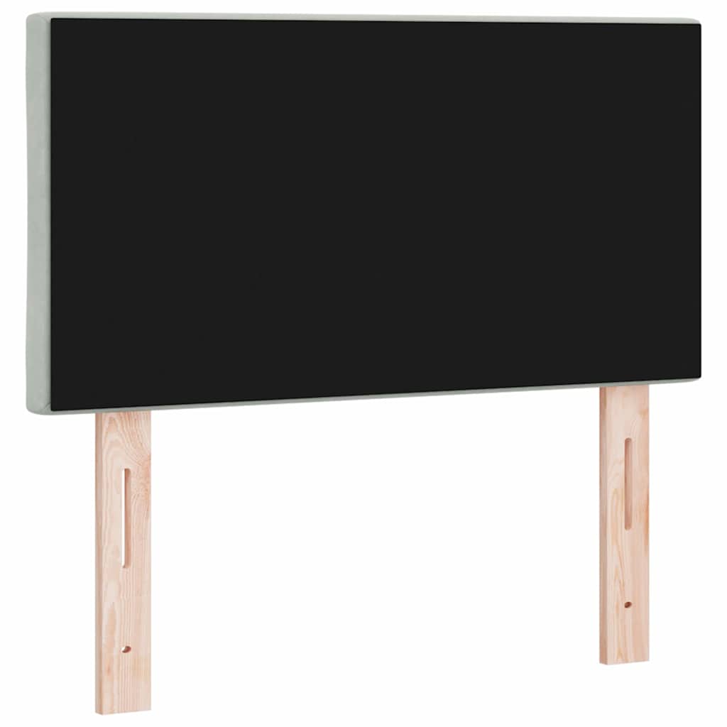 Headboard Light Grey 80 cm Velvet
