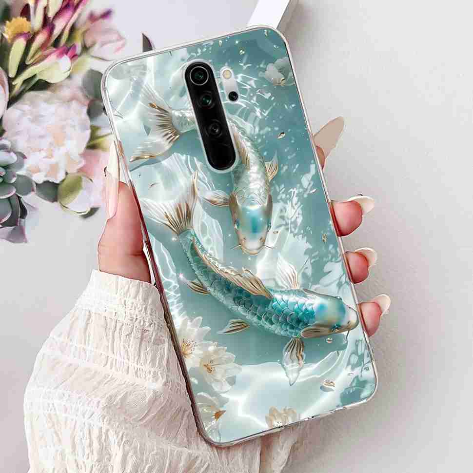 For Xiaomi Redmi Note 8 Pro 6.53" Case Luxury Flower Bow Soft Silicone TPU Cover For Redmi Note8 Pro note 8pro Shockproof Shell