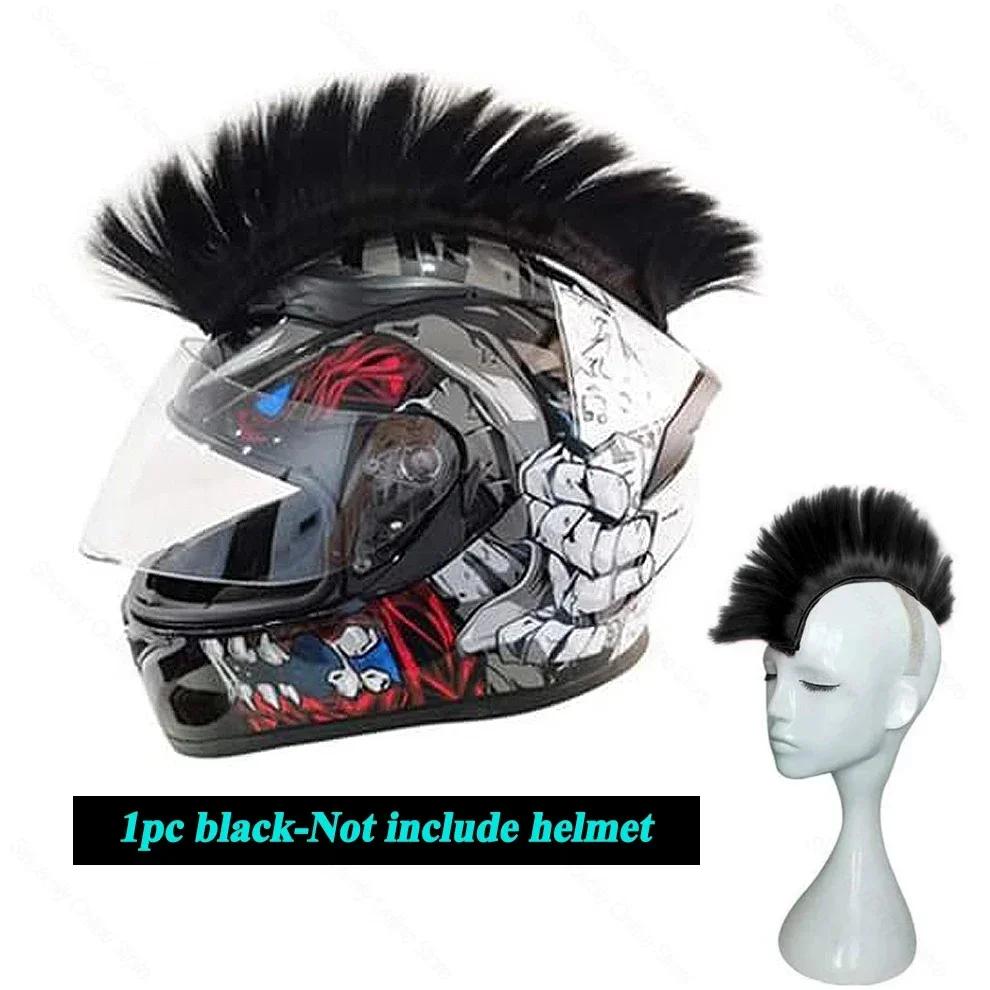 Mohawk Мотоциклетный шлем Косы Украшения Парики Для Шлема Петушиный Гребень Мотокросс Полное Лицо Мужской Шлем Декорации Волосы Косы Наклейки