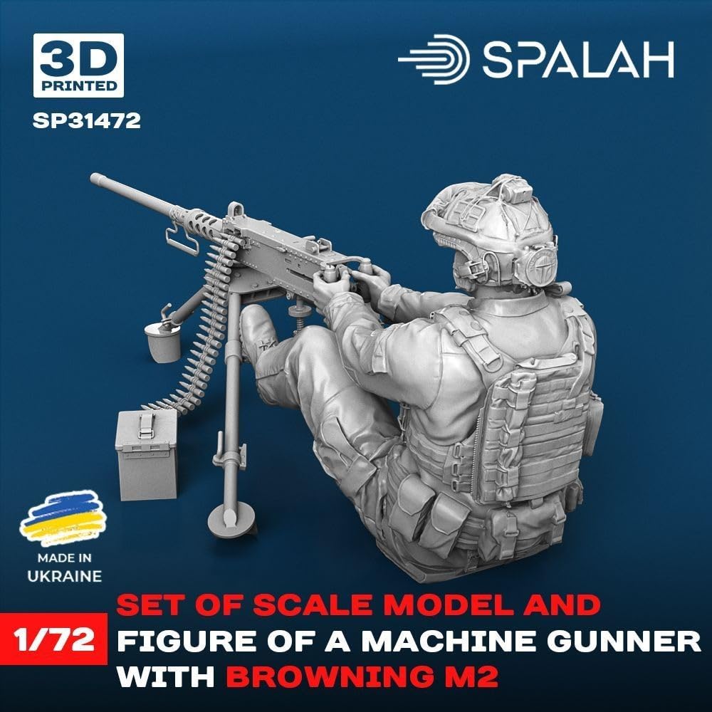 Солдат Спэллака с пулеметом Браунинг M2 Набор для 3D-печати SPU31472 1/72