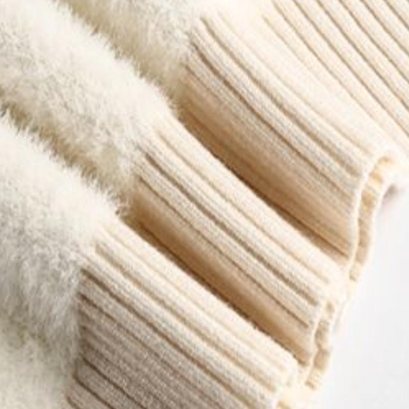 Трикотаж с полувысоким воротником, элегантные топы, женская мода, осень-зима, утолщенный внутренний свитер плюс флис, повседневный теплый пуловер