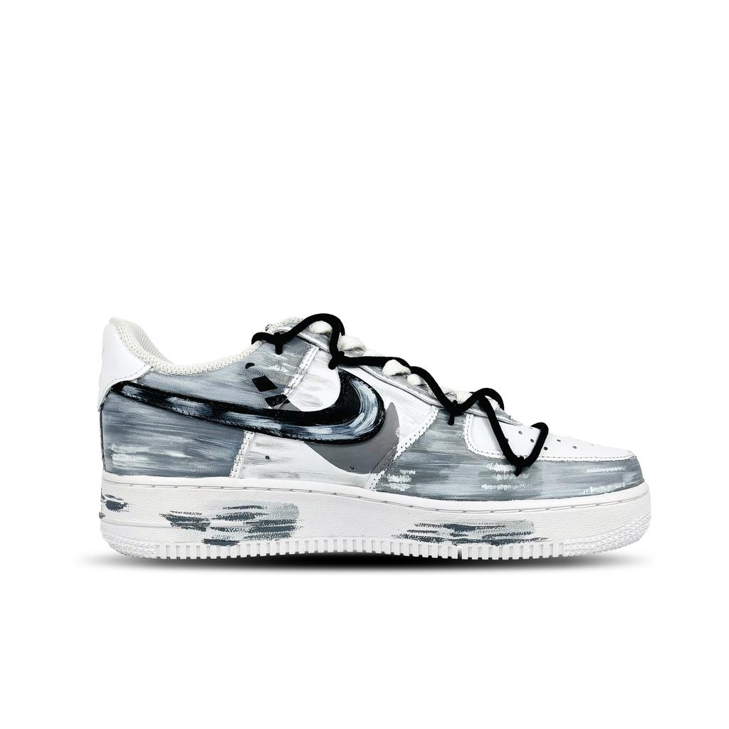 Nike Кроссовки Air Force 1 для скейтбординга, унисекс, низкие, Черно-белые, CW2288-111(Команда619-)
