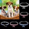 Pet Products Rhinestone Inlaid Collar Necklace Exquisite Crystal Dog Bone Jewelry