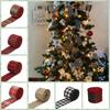 Red Black Lattice Linen Ribbon Imitation Linen Lattice Ribbon Christmas Plaid Ribbon  Gift Wrapping