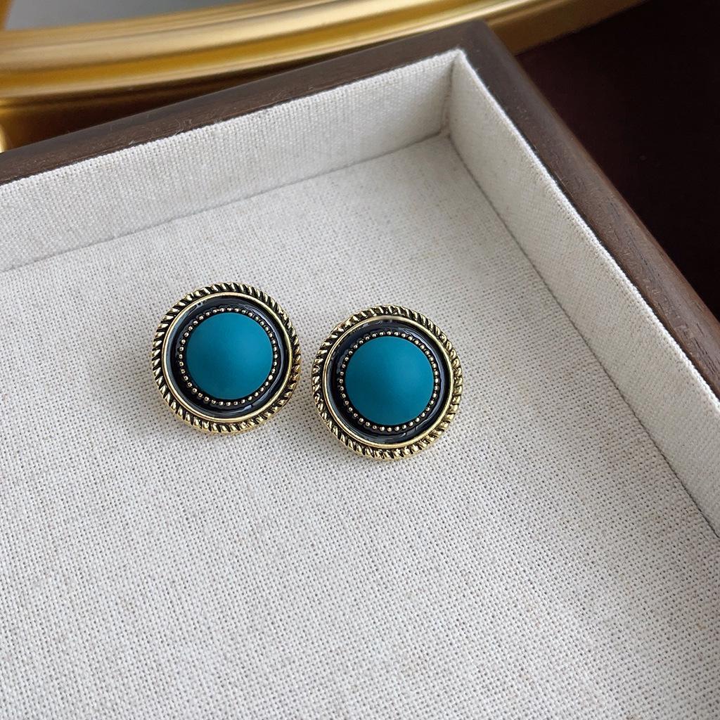 Винтажные геометрические серьги с жемчугом для женщин - Ретро стиль Гонконга, Легкая роскошь, Ощущение высокого класса