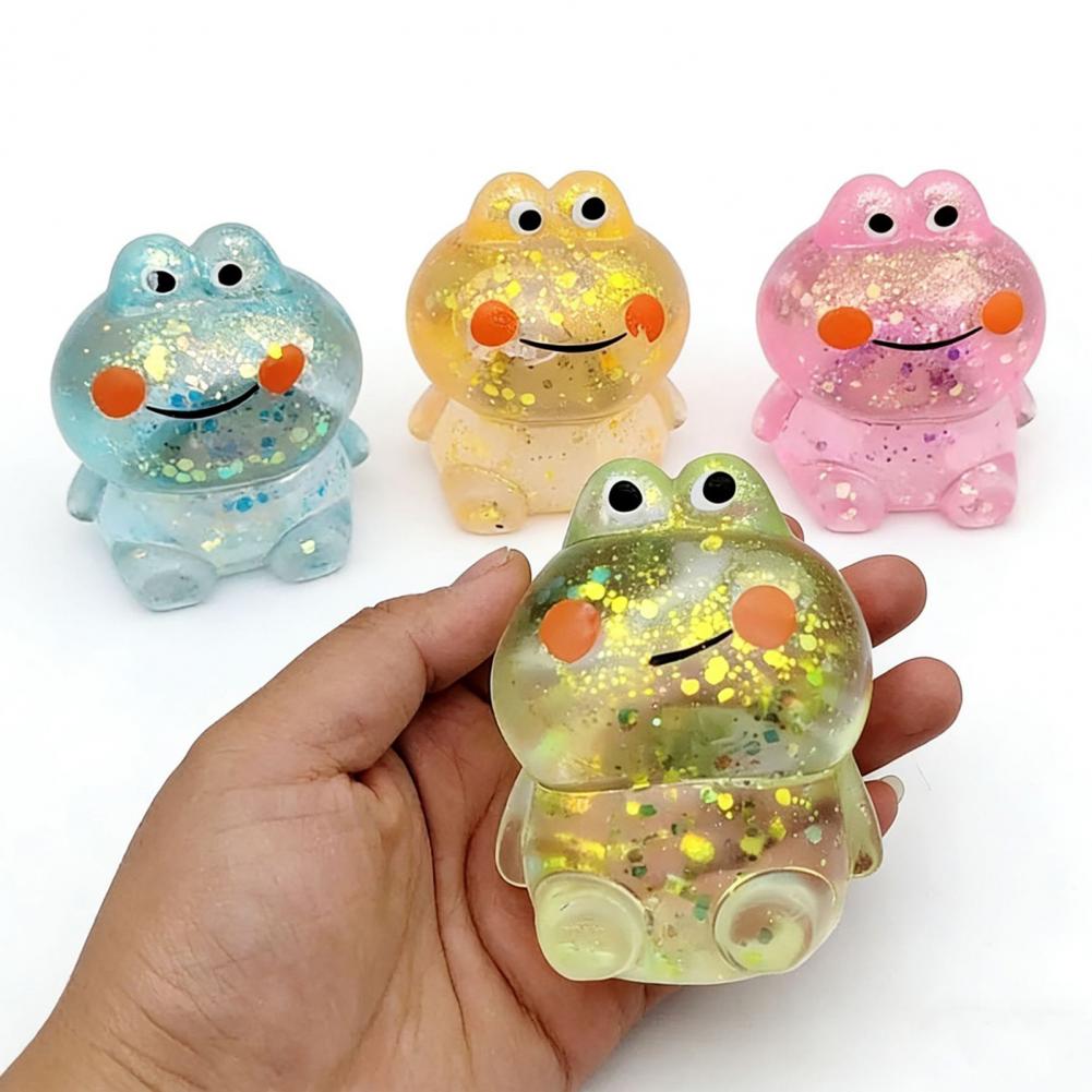 Кролик для снятия тревоги Игрушка-лягушка с блестками Игрушка для снятия стресса Медленный мяч Ручная игрушка-сжималка для снятия тревоги для расслабления и концентрации