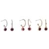 E366 4mm Ruby Austrian Crystal Earrings (3 Types)
