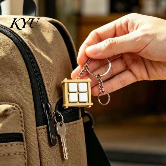 3D Printed Tofu Toy Fermented Shaped Fidget Clicker Toy, Simulation Funny Gifts for Friends Keychain, Novelty Stress Relief Push Button Adults