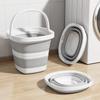 Портативное складное пластиковое ведро большой вместимости с ручкой для ножной ванны и использования в общежитии