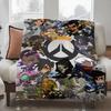 Игровое одеяло O-Overwatch FPS First Person Sports Дизайн Легкое Для общежитий, Дневного сна, Гостиной, Офиса, Дивана, Всесезонное