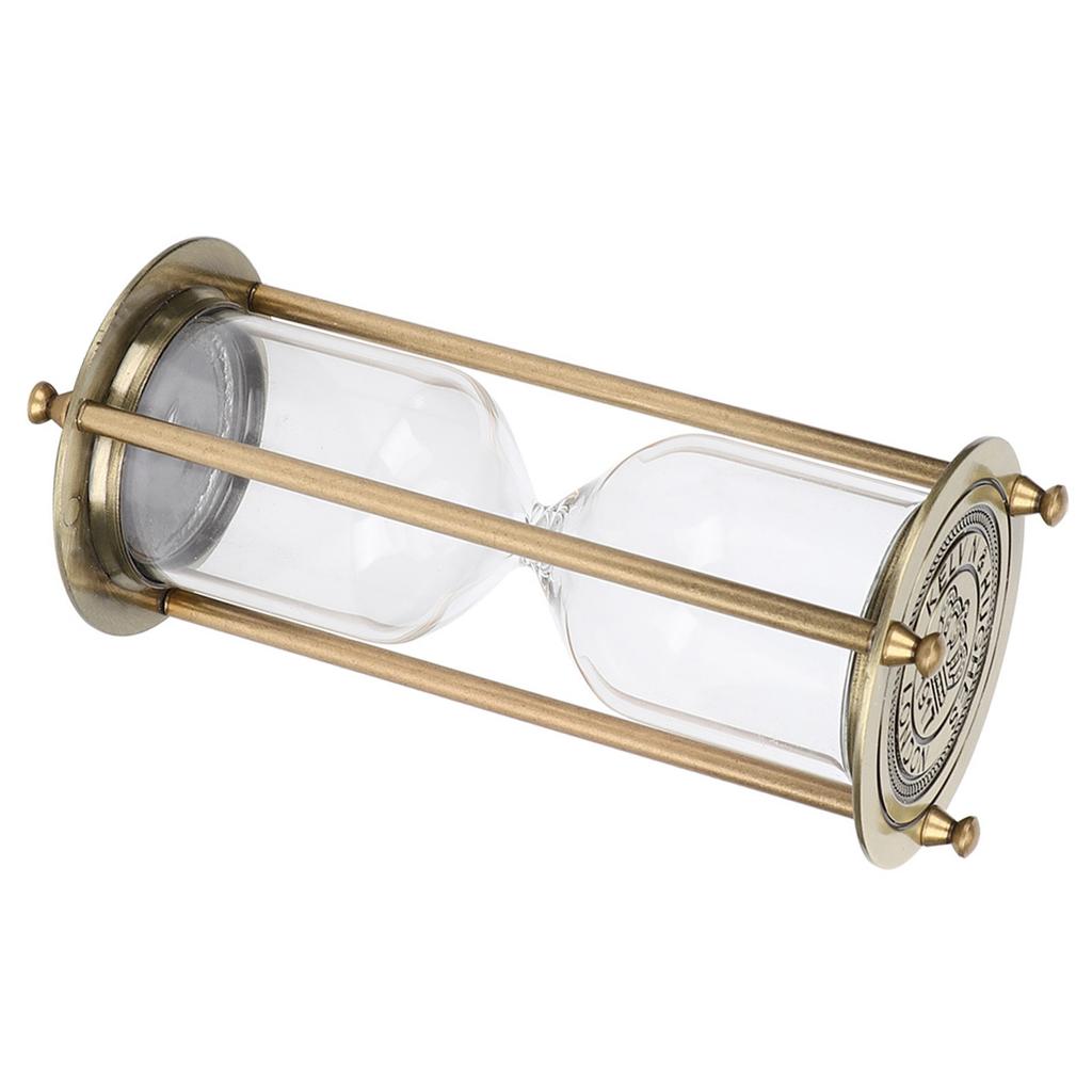 Стеклянные песочные часы Декоративный сплав Стеклянные песочные часы Украшение для гостиной Офисный декор для рабочего стола Петит