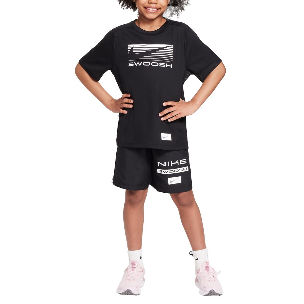 Nike Футболка Swoosh SS25 Черная Детская Возраст 3-7 Лет HJ3743-010
