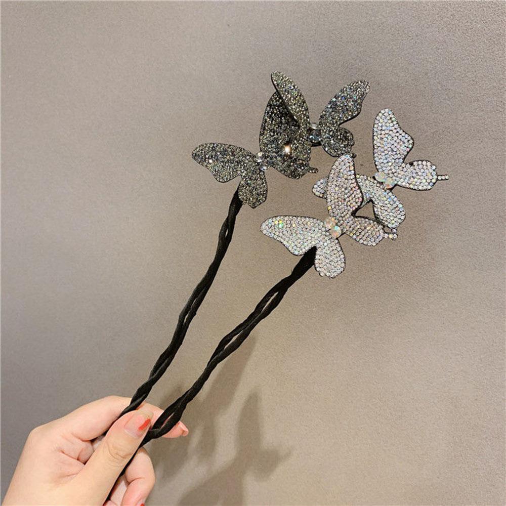 Elegant Butterfly Bun Maker Korean Lazy Hair Curlers Styling Accessories Hairpin Hair Braiding Braider Hairgrip Styling Tools