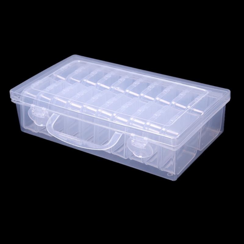 Прозрачный штабелируемый набор крафт-коробок 20 штук контейнер с крышкой для организации бусин, изготовления ювелирных изделий, рыболовных снастей, хранения мелких деталей