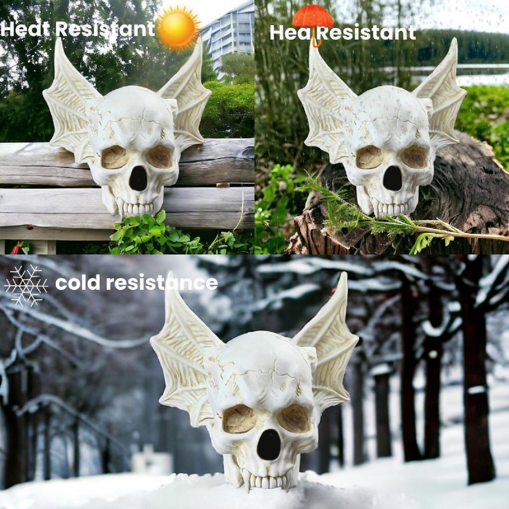 Halloween Bats Skulls Decorative Resin Ornament