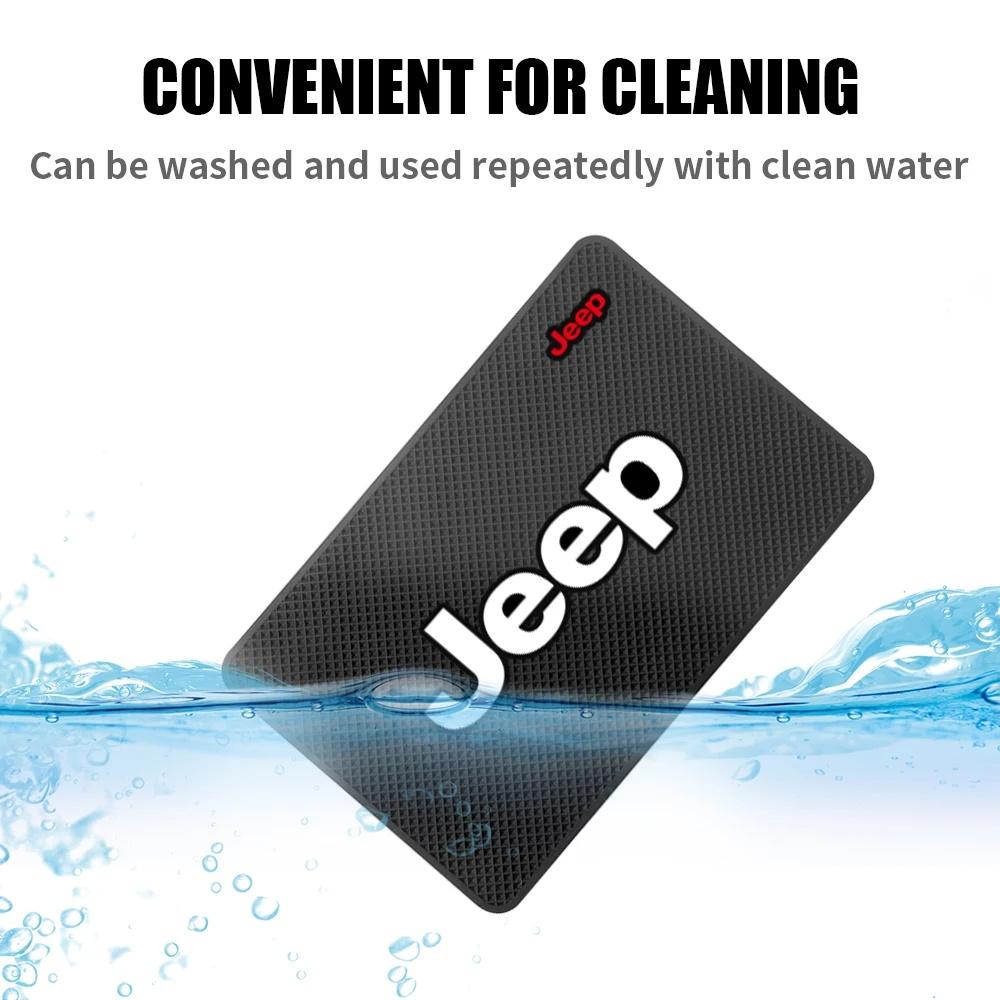 Car Dashboard Anti-Slip Mat For Jeep Renegade Wrangler Grand Cherokee Non-Slip Phone Key Holder Pad Auto Interior Accessories