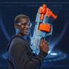 Ручной бластер Nerf Elite 2.0 Shockwave RD-15 поставляется с 30 официальными дротиками, оснащен 15-зарядным вращающимся барабаном для дротиков + тактическим рельсовым помповым механизмом Slam
