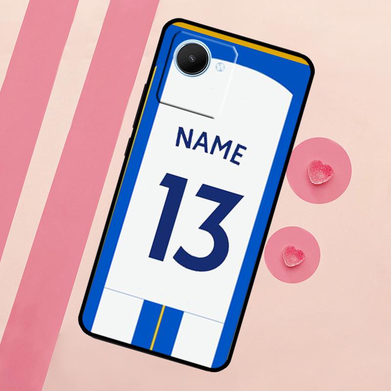 Чехол с индивидуальным футбольным номером для Realme C33 C55 C30 C31 C35 C53 C11 C15 C25s C21Y GT Neo 5 3T 2T 9 10 11 Pro Plus