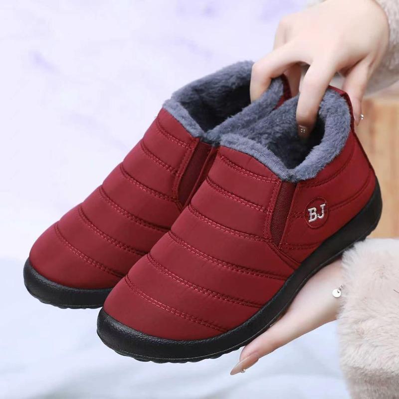 Winter Women's Cotton Shoes Waterproof and Warm Cotton Shoes Non-slip Polyurethane Bottom Umbrella Cloth Cotton Shoes
