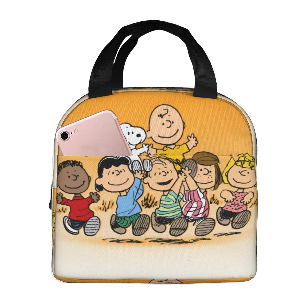 Custom S-Snoopies Portable Lunch Box Women Men Leakproof Manga Thermal Cooler Food Insulated Lunch Bag Office Work