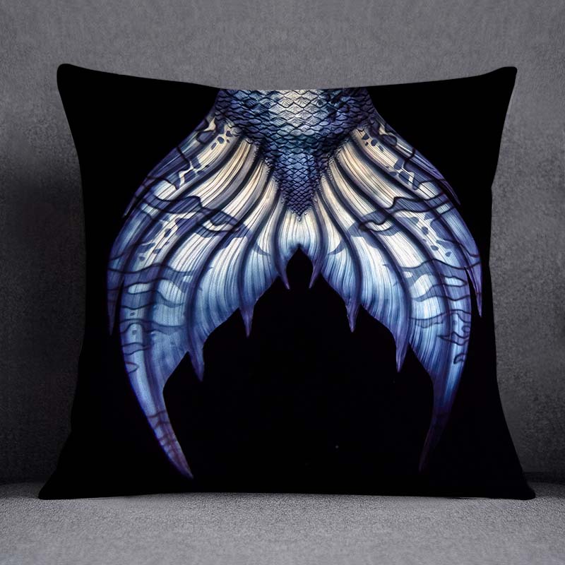 Наволочка с изображением морского животного и русалки, украшение для дома, квадратная наволочка, украшение для дома и офиса, наволочка