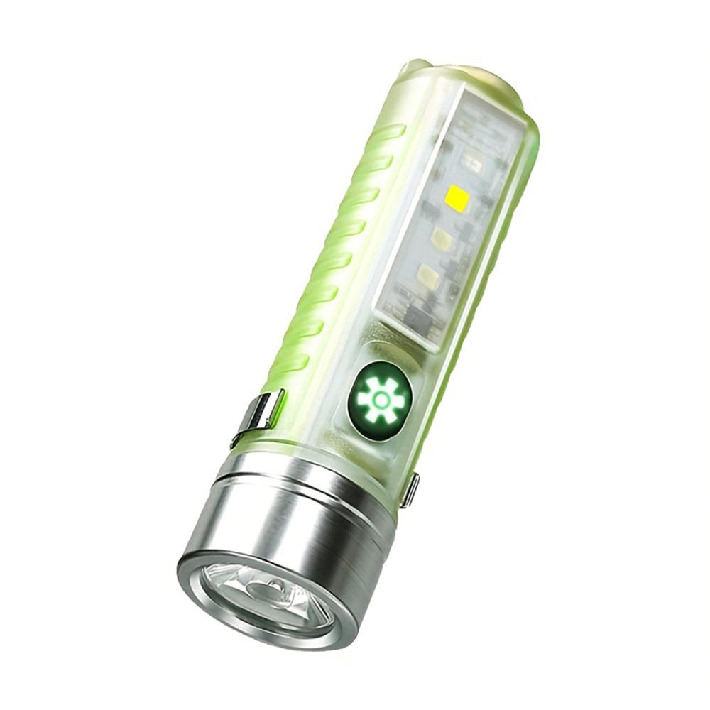 Mini LED Flashlight USB Rechargeable Torch Strong Magnetic Pen Clip Lantern Zoom Optional Portable Lamp Camping Hiking Torch