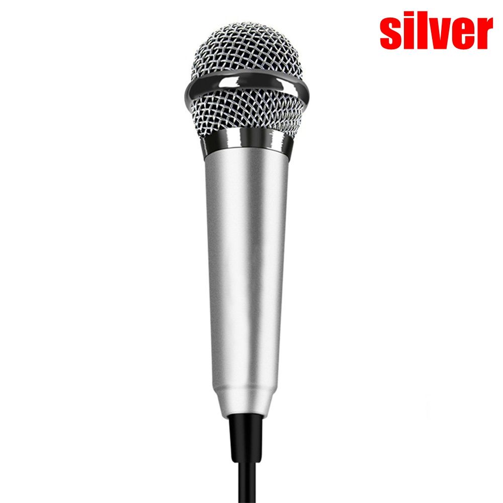 New Mic Stereo Condenser Karaoke 3.5mm Wired Mini Microphone