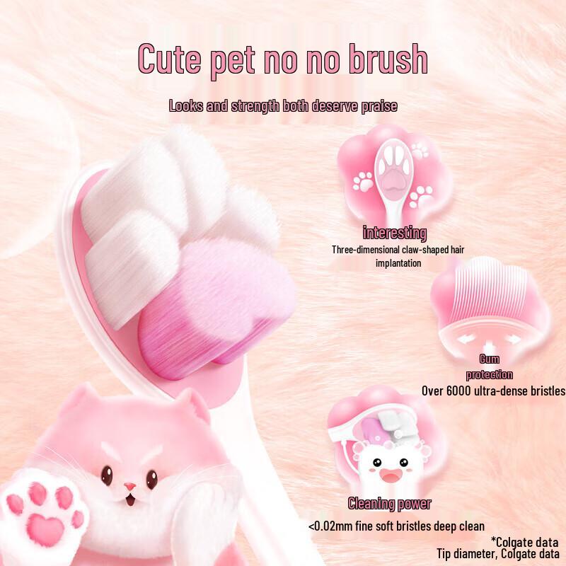 Colgate Miaomiao Kids Strawberry Toothpaste & Paw Toothbrush Set