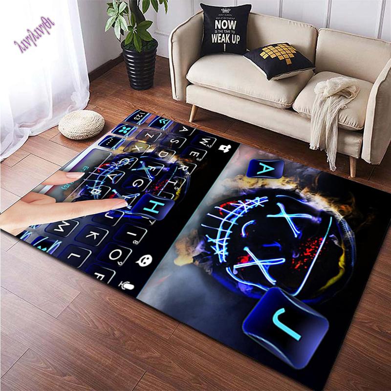 Gamepad Carpet Street Art Color Game Pattern Area Carpet Children Crawling Carpet Living Room Family Game Decorative Carpet Pad