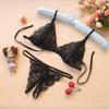 Lingeries Sexy Hot Fetish Sexy Underwear Seductive Lace Transparent Women's Three-point Women's Breast-exposed Open-end Suit Sex