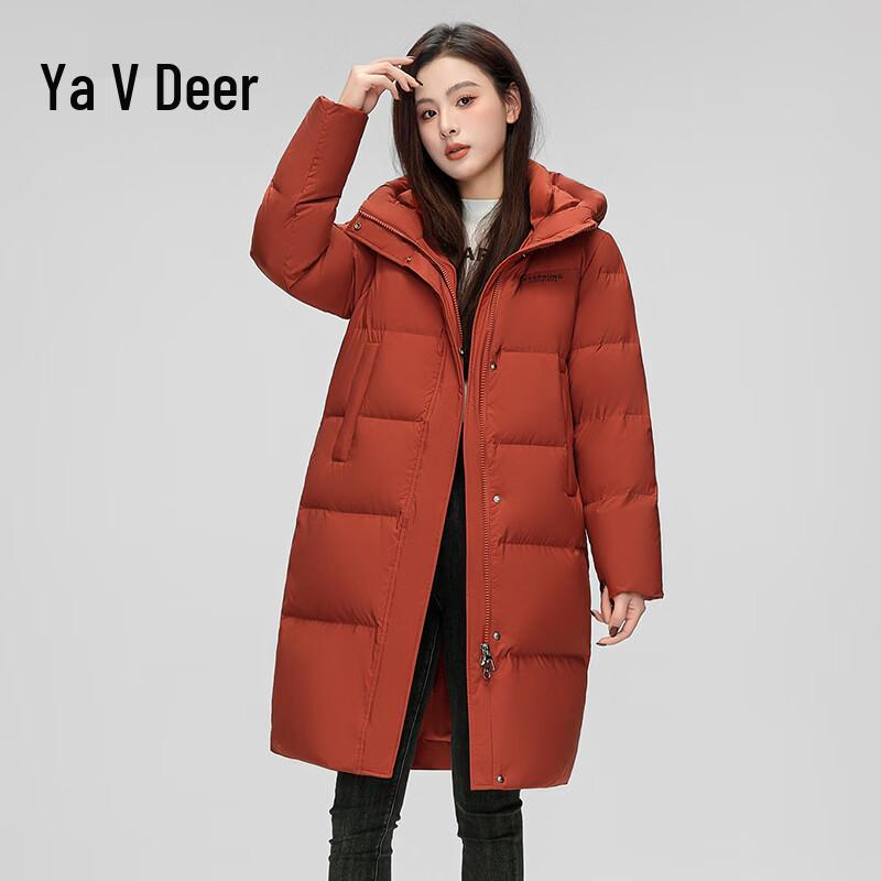 Женский длинный пуховик Yalu с 90% утиного пуха