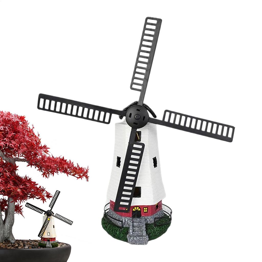Солнечный Светильник Дом Декоративная Светодиодная Фигурка Ветряной Мельницы Солнечная Подсветка Статуя Ветряной Мельницы Для Сада Двора Заднего Двора Дорожки