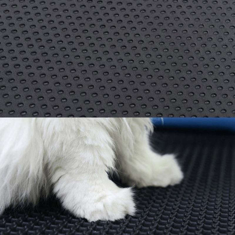Cats Litter Mat Double Layer Washable Trapping Mat Scatter Control Easy to Clean Fits Under Litter Box, Litter Free F