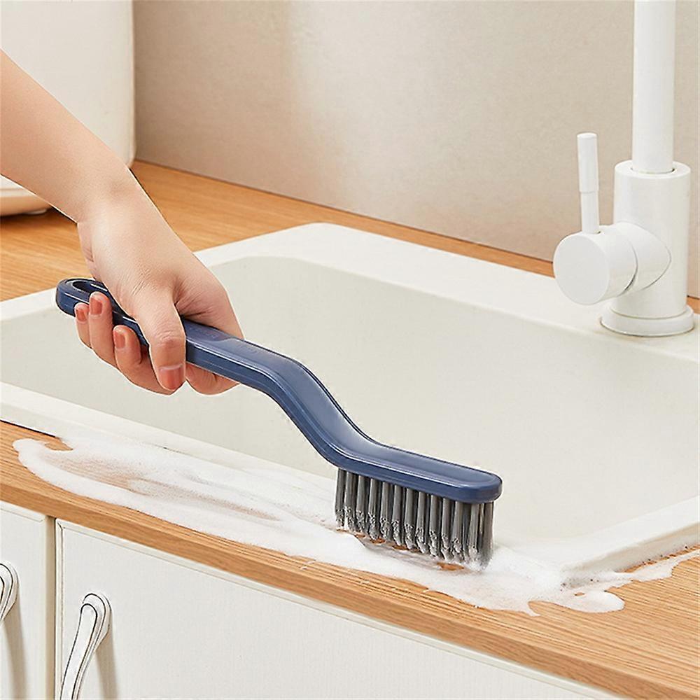 2PCS Multifunctional Floor Seam Brush, New 2 in 1 Clip Hair Window Cleaning Brush for Wall, Bathroom Corner Gap Brush Crevice Cleaning Brush