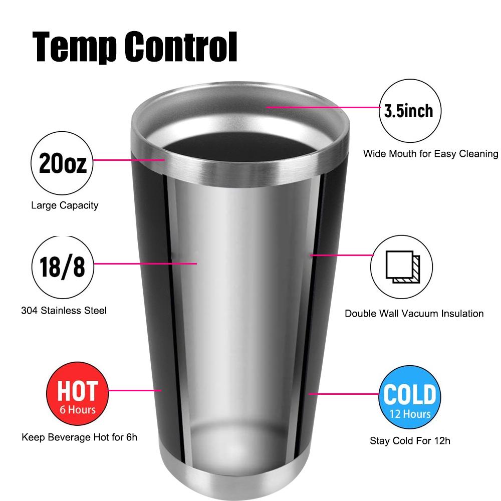 20oz Stainless Steel Vacuum Thermal Mug Beer Cups With Lids With Lids Water Bottle Insulated Leakproof Drinkware