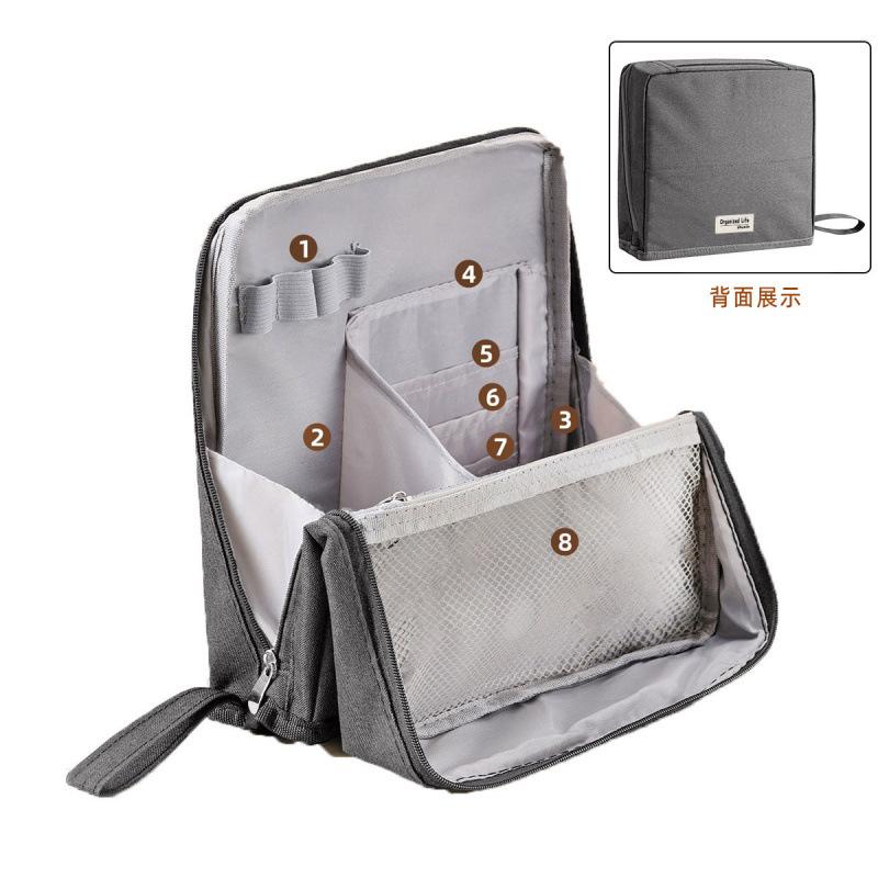 Travel Portable Large Capacity Double Opening Cosmetic Bag Women's Toiletry Storage Bag Multi Layer Stationery Bag 2025 New
