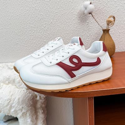 Модные Горячие Продажи Женские Красочные Кроссовки Низкий Верх Девушки Студентки Мягкие Розовые Спортивные Туфли Желтые Красные Повседневные Туфли На Шнуровке Плоская Подошва Лето