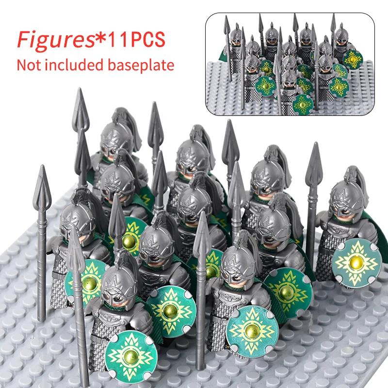 MOC Средневековый Гном Воин Эльфы Рыцари lotr Фигурки Строительные Блоки Аксессуары Броня Щит LOTR DIY Игрушки Для Детей подарок