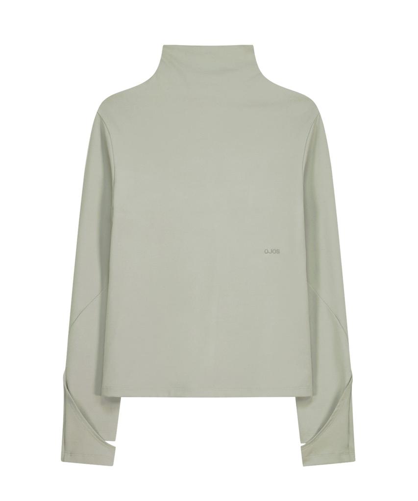 OJOS Mock Neck Tee / Mint Gray
