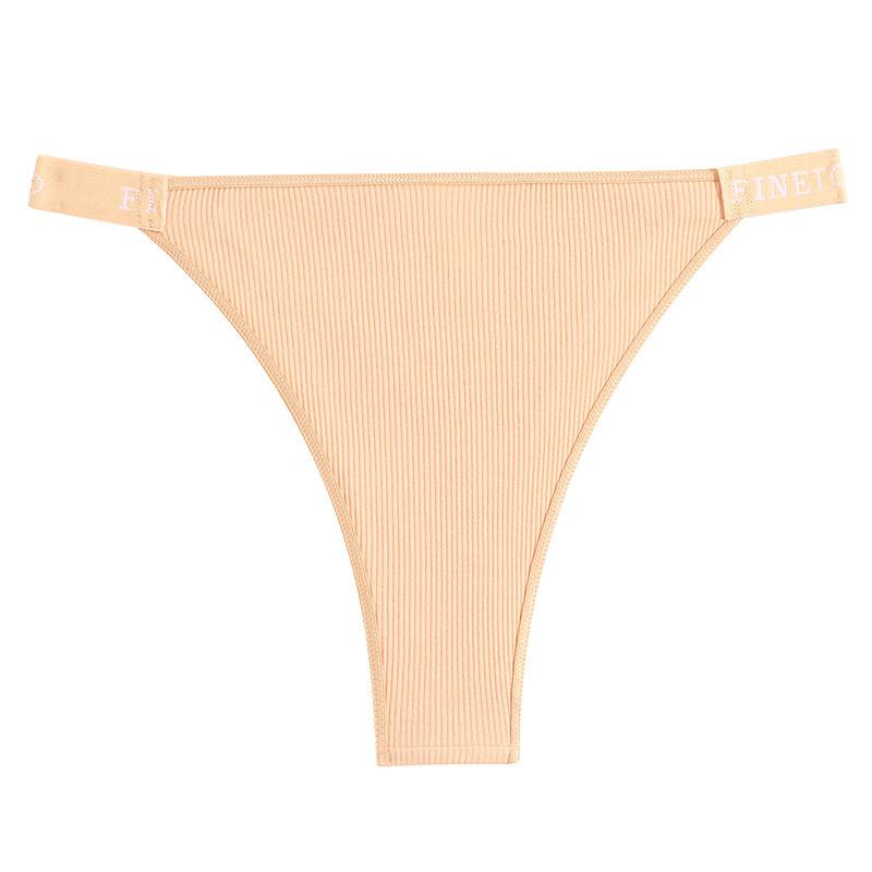 FINETOO Cotton Thong For Women Sexy Briefs Modeling Strap Design Panties