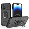Fundas For iPhone 14 Pro Max Case Shockproof Armor Ring Slide Lens Protect Back Coque For Apple iPhone 13 14 15 Plus Phone Cover