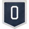 Handmade Felt Alphabet Pennant Banner for Nursery Room Decor - Navy Blue & Beige Educational Wall Hanging for Kids Room 11.8 x 13.8 Inches (B)