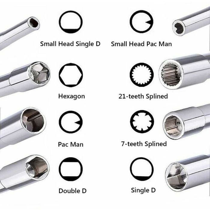 Ensemble d'outils carburateur - AIMOONSA - Pour moteurs à carburateur 2 temps - Kit 8 pièces - Acier inoxydable - Manche ergonomique