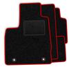 [BLM]OP046 red - Set of velour floor mats suitable for Citroen DS3 Crossback 2019- - red trim