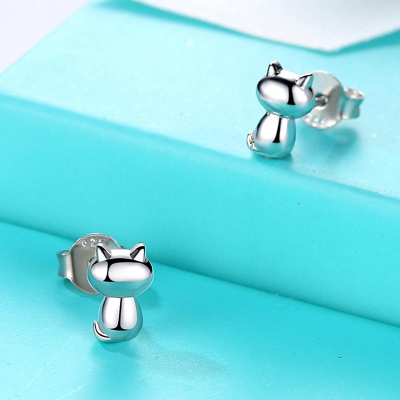 Серьги-котята, женские мини-украшения для маленьких ушей, модные корейские аксессуары в стиле нишевого дизайна