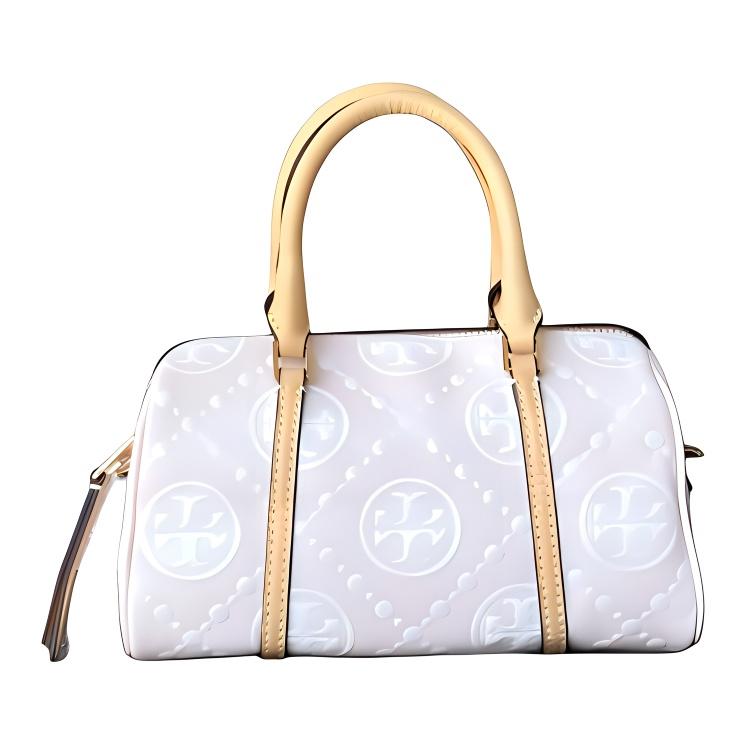 Tory Burch T Letter Contrast Textured Leather Shoulder Crossbody Handbag Small Women handbags Pink 169744-650